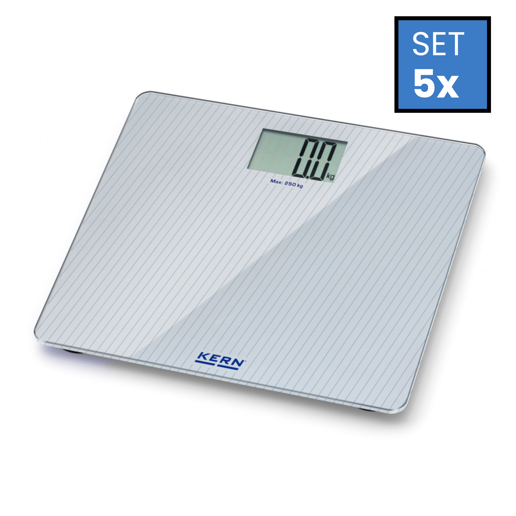 KERN Badezimmerwaage MGD 200K-1LS05 | Höchstlast 250 kg | Ablesbarkeit 0,1 kg | Abmessungen Wägeplattform (B×T×H) 380×330×27 mm – Bild 2